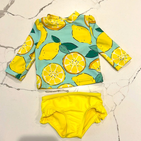 Just One You by Carter’s Two-Piece Lemon Print Swimsuit - Picture 1 of 4
